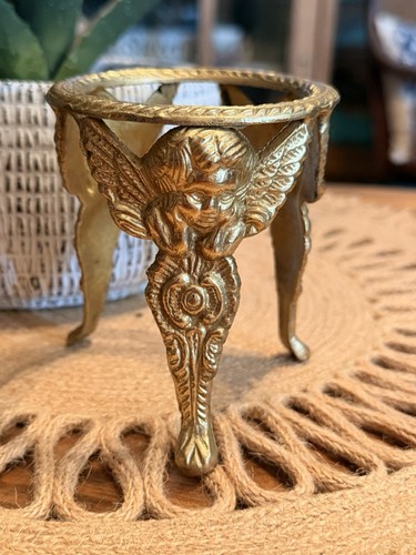 Brass angel cherub - cherub, orb