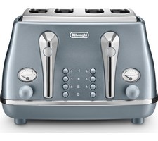 De’Longhi CTOT4003.AZ Icona Metallics 4 Slice Toaster Defrost Function 1800W
