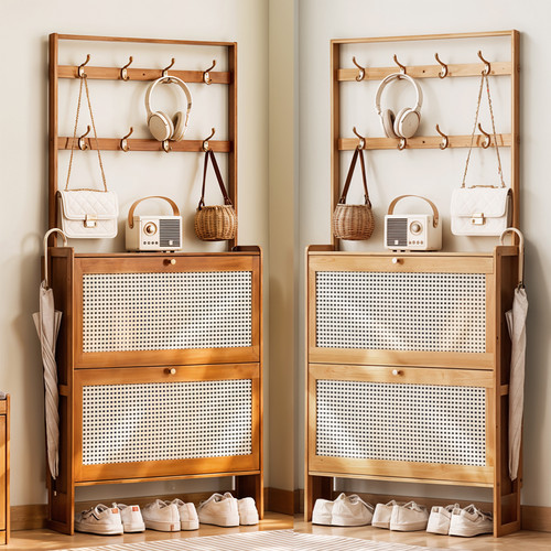 Shoe rack bamboo wood - rack,
