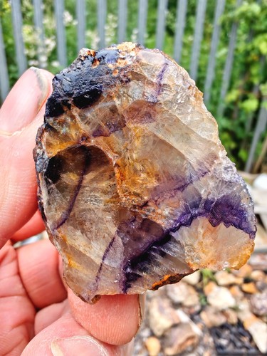 Blue john fluorite - blue, crystal