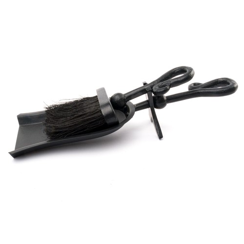 Steel black hearth tidy - black,