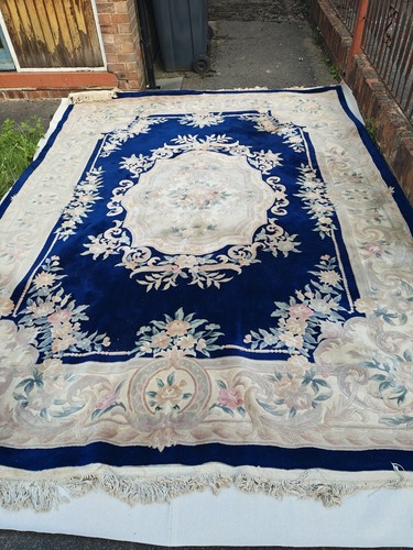 Vintage wool aubusson large - wool,