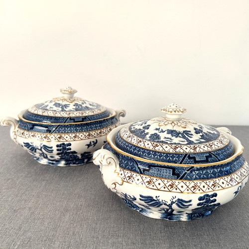 Pair booths lidded vegetable - pair,