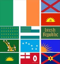 Ireland Flag Blueshirts Communist Party Fenian Starry Plough Sunburst Ulster