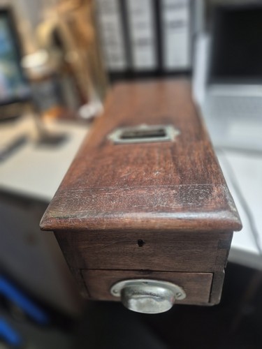 Vintage wooden cash register - wooden,