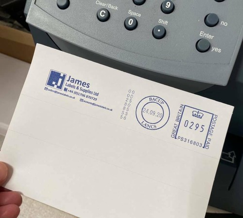 Franking machine labels - franking,