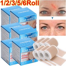 6/3X MEDICAL GRADE Scar Sheet Silicone Gel Tape Scar Removal Strips Treatment UK