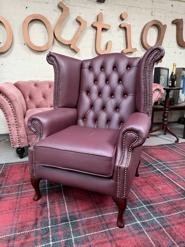 Leather chesterfield wing back - wing,
