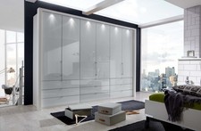 LUXURY GERMAN HULSTA NOLTE MOBEL WARDROBE BEDROOM NUDE GREY WHITE GLASS FITTED A