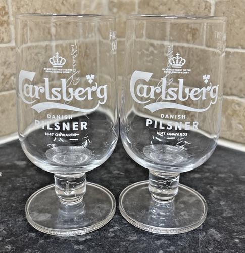 Carlsberg half pint glasses - 2,