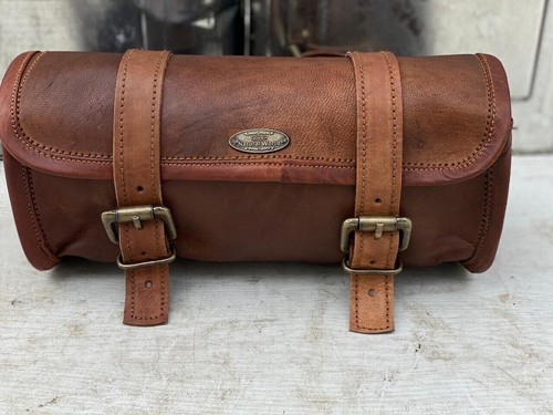 Leather tool bag - leather, vintage