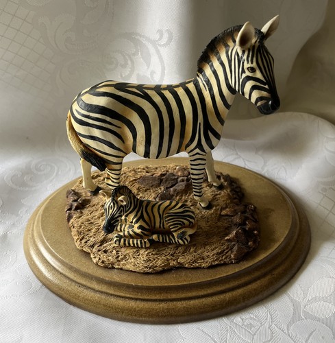 Zebra with foal mounted - zebra,