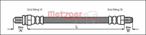 Brake hose for ford granada - brake,