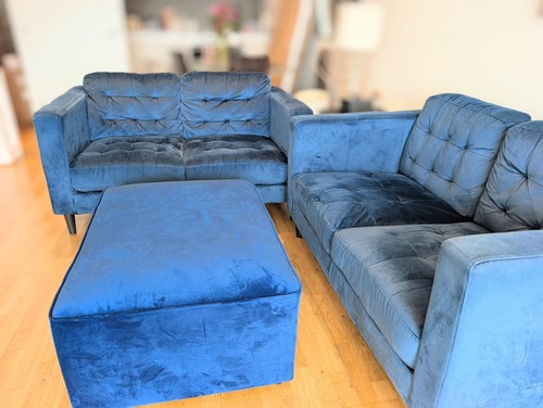 Luxury navy blue - luxury, sofa
