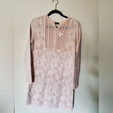 EUC Twin Set Simona Barbieri Small sweater dress Italy midi soft blush pink
