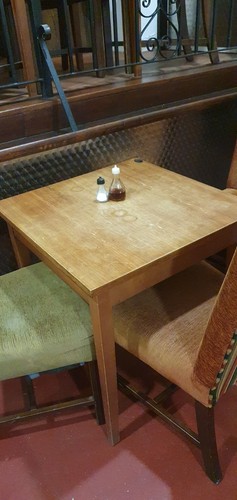 Wood cafe table - cafe,