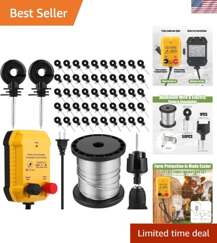 Electric fence kit 250ft - kit,