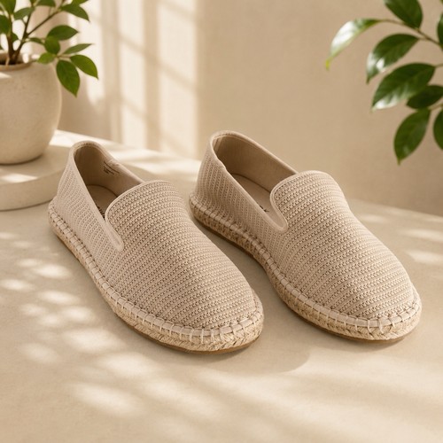 Mens knitted espadrille slip - mens,