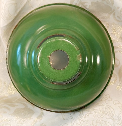 Vintage enamel green lamp - green,