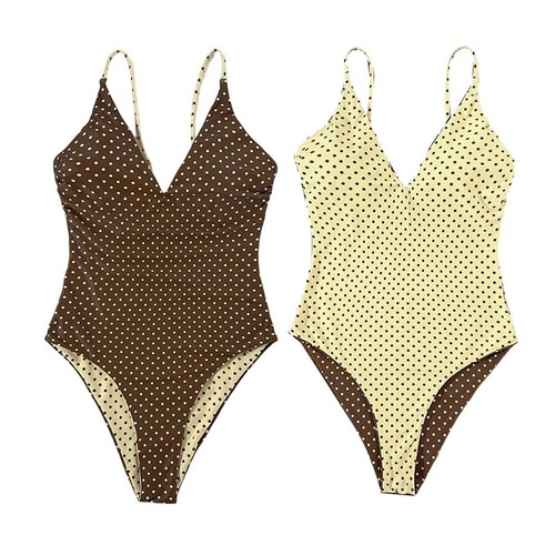 Polka dot swimsuit neck - dot,