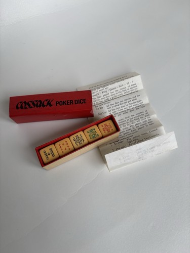 Cossack vintage poker dice - dice, set
