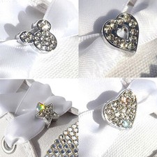Shoe lace Charms & A Pair of Ribbon Laces Crystal Charms for Lo & Hi Trainers