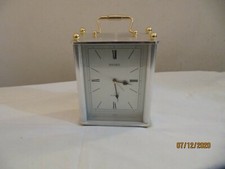 Seiko Table clock Gold tone power battery working condition Used