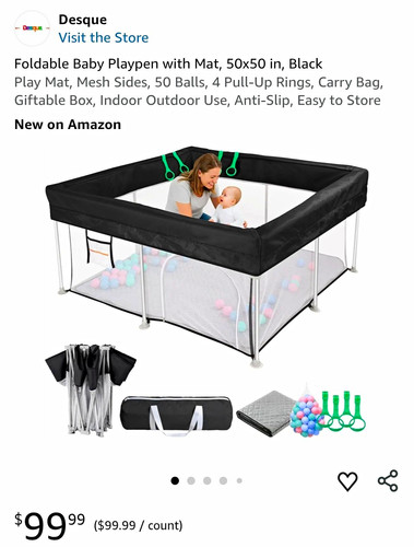 Desque square baby play - baby, pen
