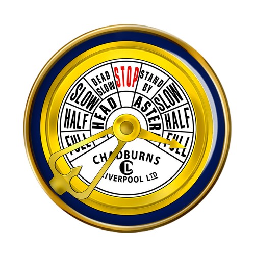 Ship telegraph pin badge - pin,