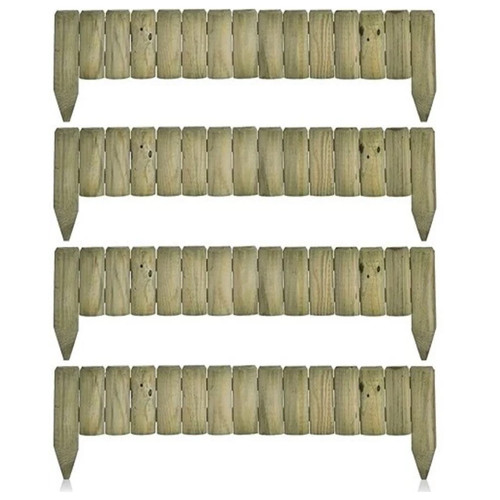 Wooden garden border - border, fence