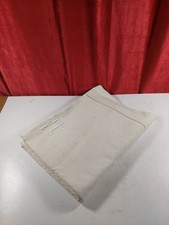 Vintage French Bed Linen Sheet Ladder Stitch Monogrammed "G.M" 220cm X 280cm