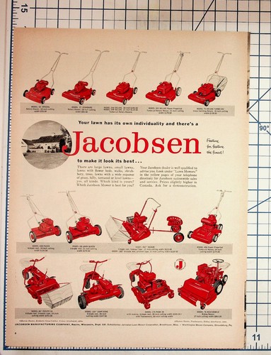 Jacobsen lawn mower vintage - mower, ad