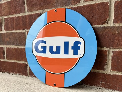 Gulf racing advertising sign