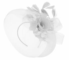 Bespoke Feather Hair Fascinator Hat Veil Headband Clip Wedding Ascot Races 