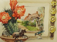 Original watercolour still - watercolour, 'still