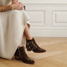 Chloe Susanna Ankle Boots Gold