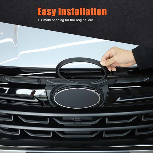 Matte black front rear badge - black,