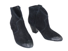 Ash Cowboy Boots Black Suede