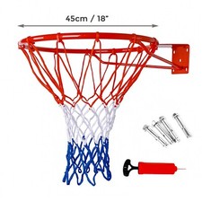 Full Size Basketball Hoop Ring Net Wall Mounted Outdoor Hanging Basket 18"/45cm