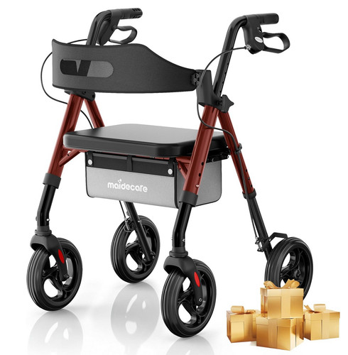 Rollator walker with seat - rollator, and