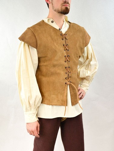 Pirate suede leather jerkin - suede,