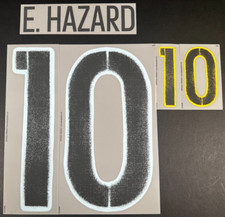 BELGIUM 2016 EURO'S OFFICIAL E. HAZARD 10 AWAY BLACK/NAVY PLAYER SIZE NAMESET