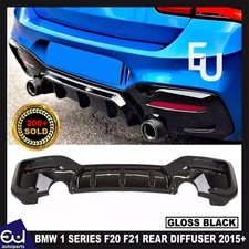 FOR BMW 1 SERIES F20 F21 REAR DIFFUSER FACELIFT LCI 135/140 LOOK GLOSS BLACK 15+