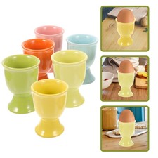 6pcs Ceramic Breakfast Egg Trays Ceramic Egg Holders Storage Stands egg holders