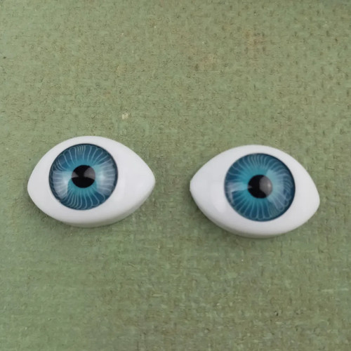 Doll eyes lens shaped blue - doll, eyes,