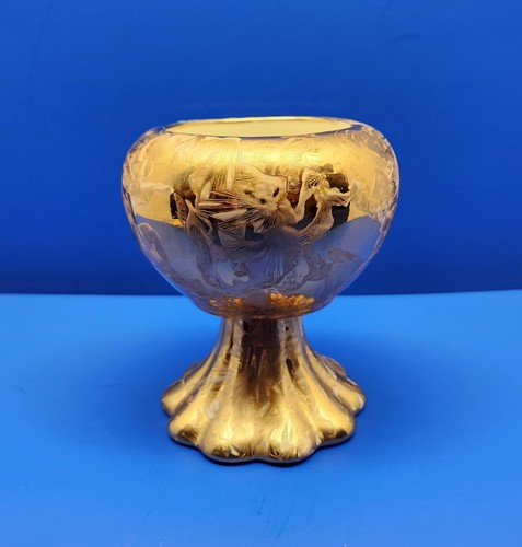 Vintage gold luster chalice - gold,