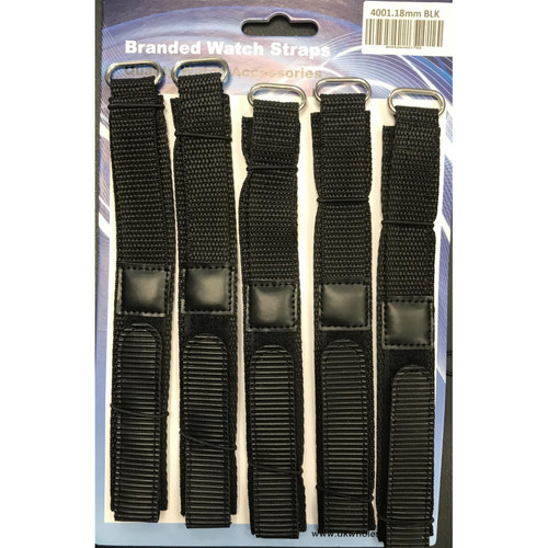 Watch straps 18mm black - watch, hook