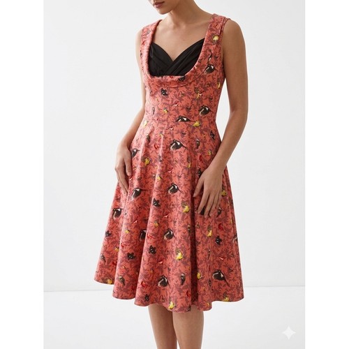Lindy bop pink bird print - bird,