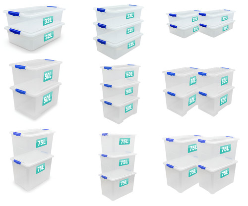 Plastic storage boxes clip - boxes, lid