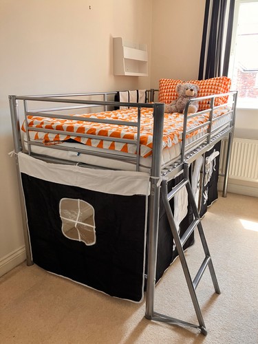 Metal frame midi cabin bed - metal,